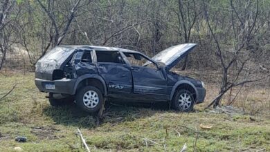 Motorista perde controle do carro e sofre acidente na RN-012 em Grossos