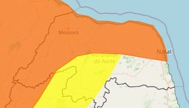 Grossos e mais 96 municípios do RN estão em alerta para fortes chuvas
