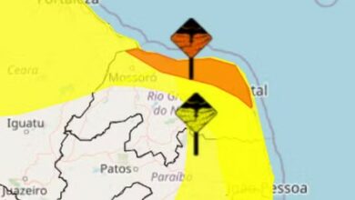 Inmet emite quatro alertas de chuvas intensas para o RN; veja cidades