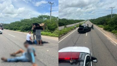 Casal fica ferido em acidente de moto na RN-013, em Tibau