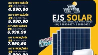 EJS Solar oferece os menores preços em energia solar na Costa Branca com kits a partir de R$ 4.990