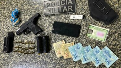Homem é preso com pistola 9mm e mais de R$ 5 mil durante abordagem em Areia Branca