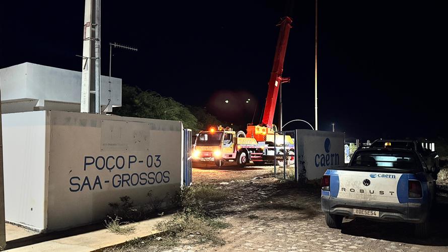 Caern estende prazo no trabalho de melhoria no abastecimento de Grossos, pela complexidade do serviço