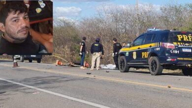 Colisão entre moto e caminhão deixa vítima fatal na BR-110, zona rural de Mossoró